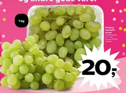 Kvickly Grønne kernefri druer tilbud