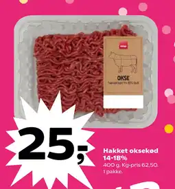 Kvickly Hakket oksekød 14-18% tilbud
