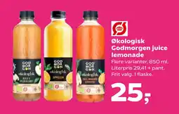 Kvickly Økologisk Godmorgen juice lemonade tilbud