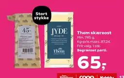Kvickly Them skæreost tilbud