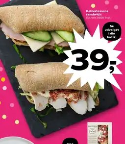 Kvickly Delikatessens sandwich tilbud