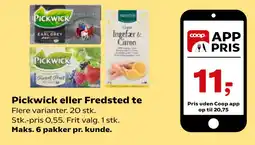 Kvickly Pickwick eller Fredsted te tilbud
