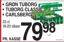 ABC Lavpris GRØN TUBORG • TUBORG CLASSIC • CARLSBERG tilbud