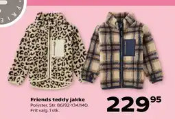 Kvickly Friends teddy jakke tilbud