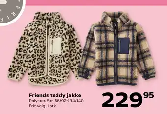 Kvickly Friends teddy jakke tilbud