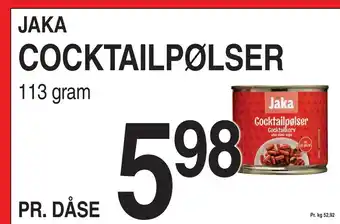 ABC Lavpris COCKTAILPØLSER tilbud