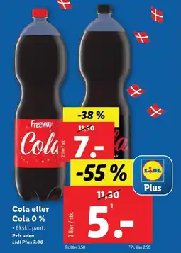 Lidl Cola eller Cola 0% tilbud