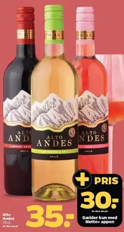 Netto Alto Andes tilbud