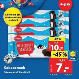 Lidl MILBONA Kakaosnack tilbud