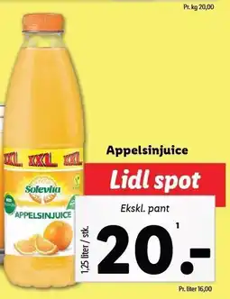 Lidl SOLEVITA Appelsinjuice tilbud