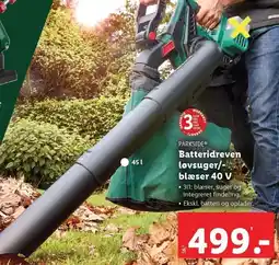 PARKSIDE Batteridreven løvsuger/-blæser 40 V