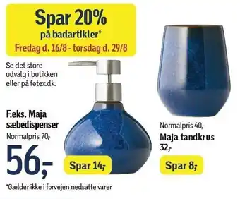Føtex Spar 20% på badartikler tilbud