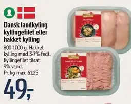 Føtex Dansk landkylling kyllingefilet eller hakket kylling tilbud