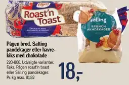 Føtex Pågen brød, Salling pandekager eller hvarekiks med chokolade tilbud