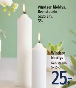 Føtex Windsor bloklys Ren stearin eller Windsor bloklys tilbud