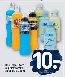 REMA 1000 One Edge, State eller Powerade 35-75 cl. Ex. pant tilbud