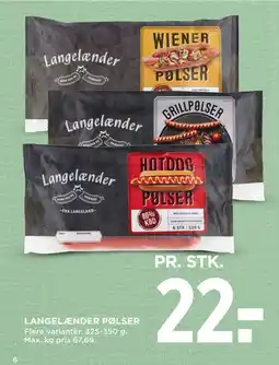 MENY LANGELÆNDER PØLSER tilbud