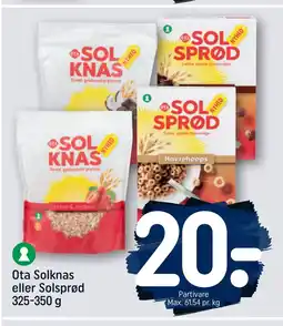 REMA 1000 Ota Solknas eller Solsprød 325-350 g tilbud