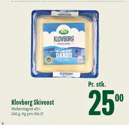 Min Købmand Klovborg Skiveost tilbud