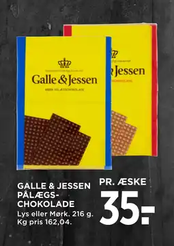 MENY GALLE & JESSEN PÅLÆGS CHOKOLADE tilbud