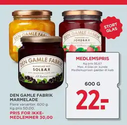 MENY DEN GAMLE FABRIK MARMELADE tilbud