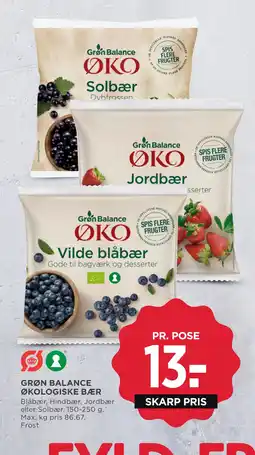 MENY GRØN BALANCE ØKOLOGISKE BÆR tilbud