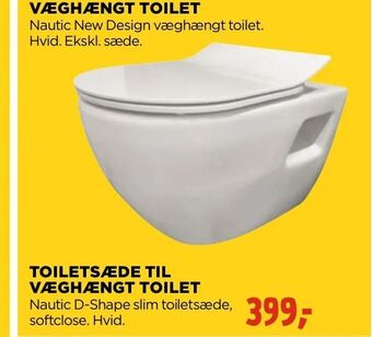 Toiletsæde til væghængt toilet