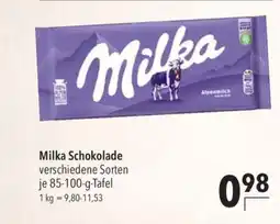Citti Milka Schokolade verschiedene Sorten tilbud