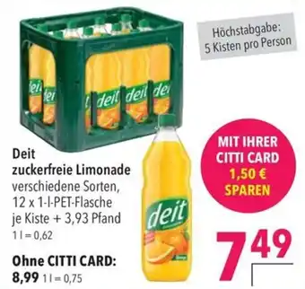 Citti Deit zuckerfreie Limonade tilbud