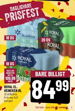 Løvbjerg ROYAL EL. HEINEKEN ØL tilbud