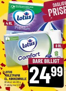 Løvbjerg LOTUS TOILETPAPIR EL. KØKKENRULLE tilbud
