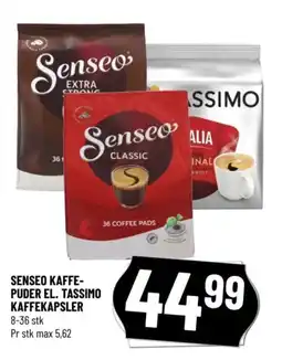 Løvbjerg SENSEO KAFFE- PUDER EL. TASSIMO KAFFEKAPSLER tilbud