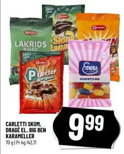 Løvbjerg CARLETTI SKUM, DRAGÉ EL. BIG BEN KARAMELLER tilbud