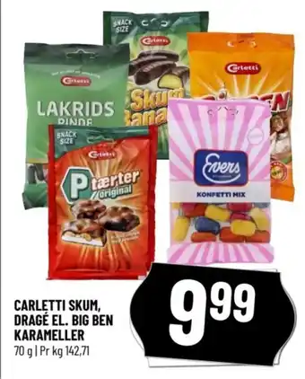 Løvbjerg CARLETTI SKUM, DRAGÉ EL. BIG BEN KARAMELLER tilbud