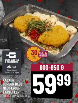 Løvbjerg KALKUN CORDON BLEU MED FLØDE- KARTOFLER tilbud