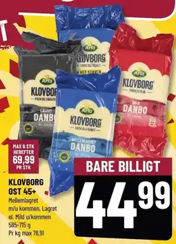 Løvbjerg KLOVBORG OST 45+ tilbud