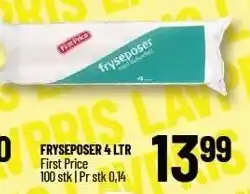 Løvbjerg First Price FRYSEPOSER 4 LTR tilbud