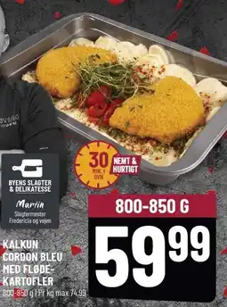 Løvbjerg KALKUN CORDON BLEU MED FLØDEKARTOFLER tilbud