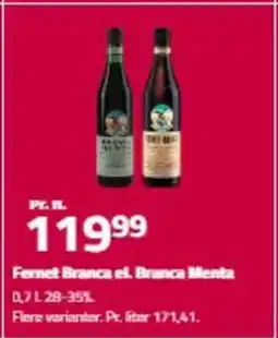 Fleggaard Fernet Branca el. Branca Menta tilbud