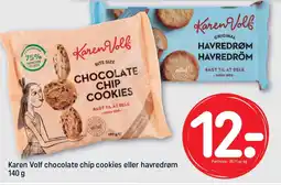 REMA 1000 Karen Volf chocolate chip cookies eller havredrøm 140 g tilbud