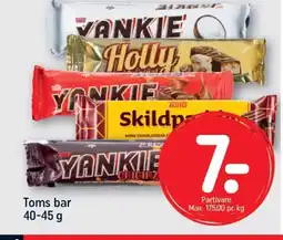 REMA 1000 Toms bar 40-45 g tilbud