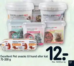 REMA 1000 Excellent Pet snacks til hund eller kat 75-200 g tilbud