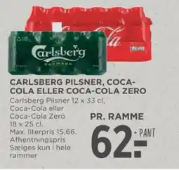 MENY CARLSBERG PILSNER, COCA- COLA ELLER COCA-COLA ZERO tilbud