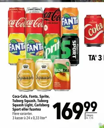 Citti Coca-Cola, Fanta, Sprite, Tuborg Squash, Tuborg Squash Light, Carlsberg Sport eller fuzetea tilbud