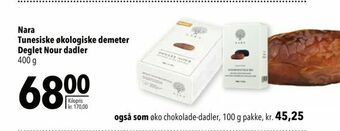 Nara Tunesiske økologiske demeter Deglet Nour dadler