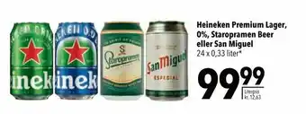 Citti Heineken Premium Lager, 0%, Staropramen Beer eller San Miguel tilbud