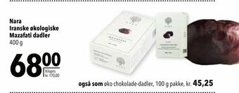 Nara Iranske økologiske Mazafati dadler