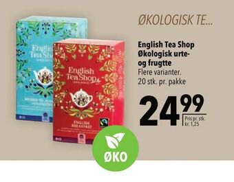 Citti English Tea Shop Økologisk urte- og frugtte tilbud