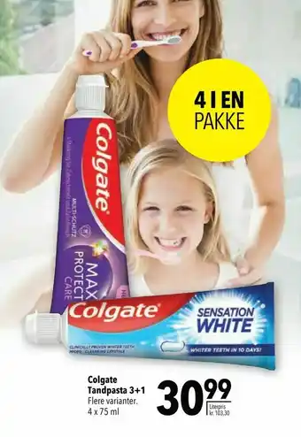 Citti Colgate Tandpasta 3+1 tilbud