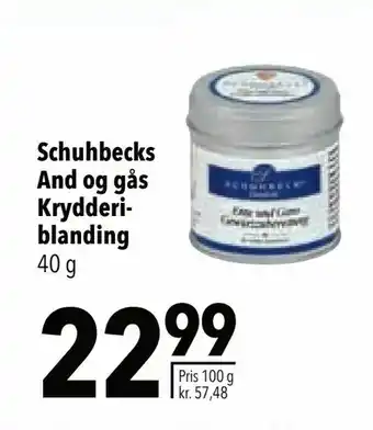 Schuhbecks And og gås Krydderiblanding